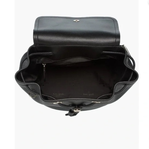 Kate Spade Black Pebbled Leather Backpack main image 5